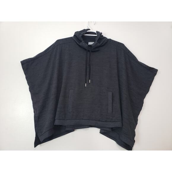 (O5) Y2K Athleta Sweater Size S Techie Sweet Blissful Hooded Poncho Oversize - Picture 2 of 8